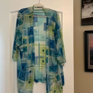 Classy Blue/Green Duster